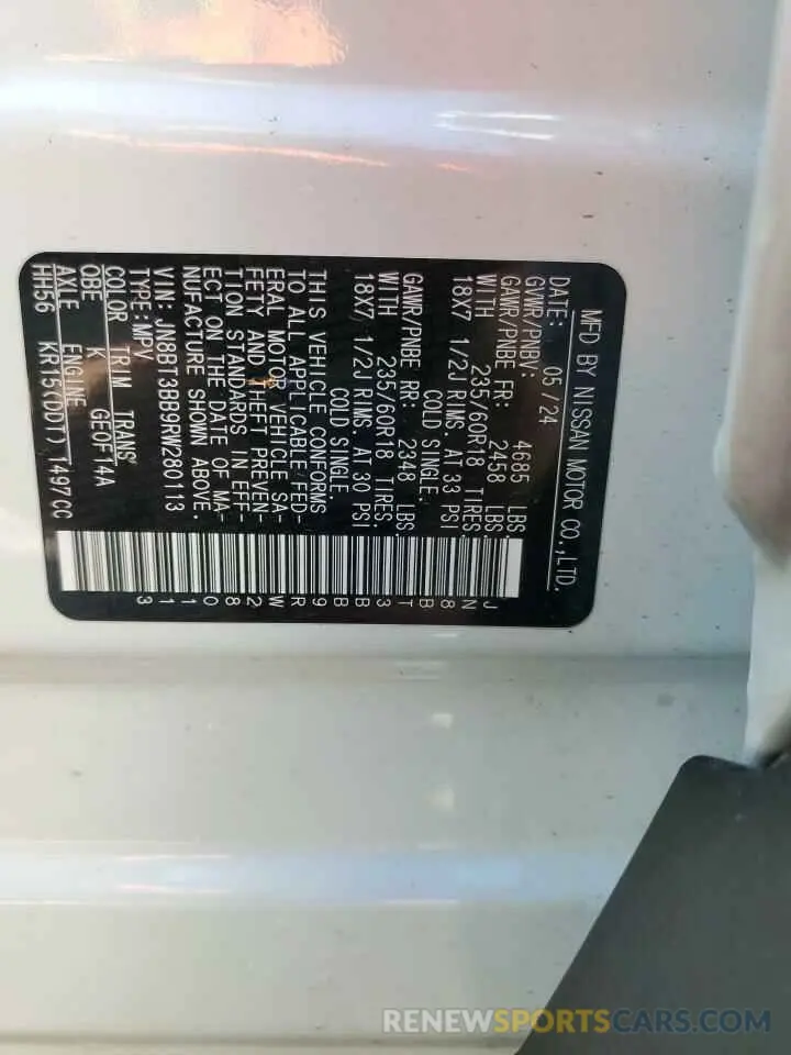 14 Фотография поврежденного автомобиля JN8BT3BB9RW280113 NISSAN ROGUE 2024