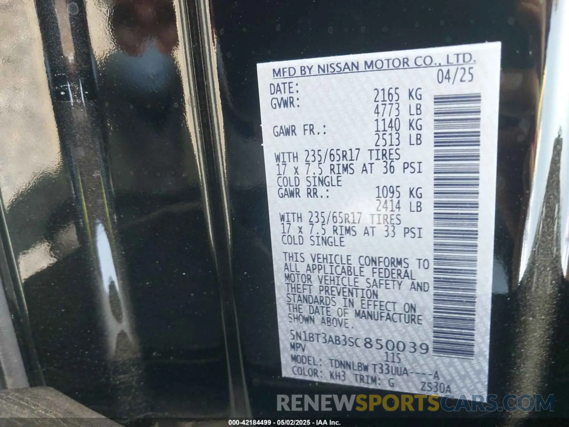 9 Photograph of a damaged car 5N1BT3AB3SC850039 NISSAN ROGUE 2025