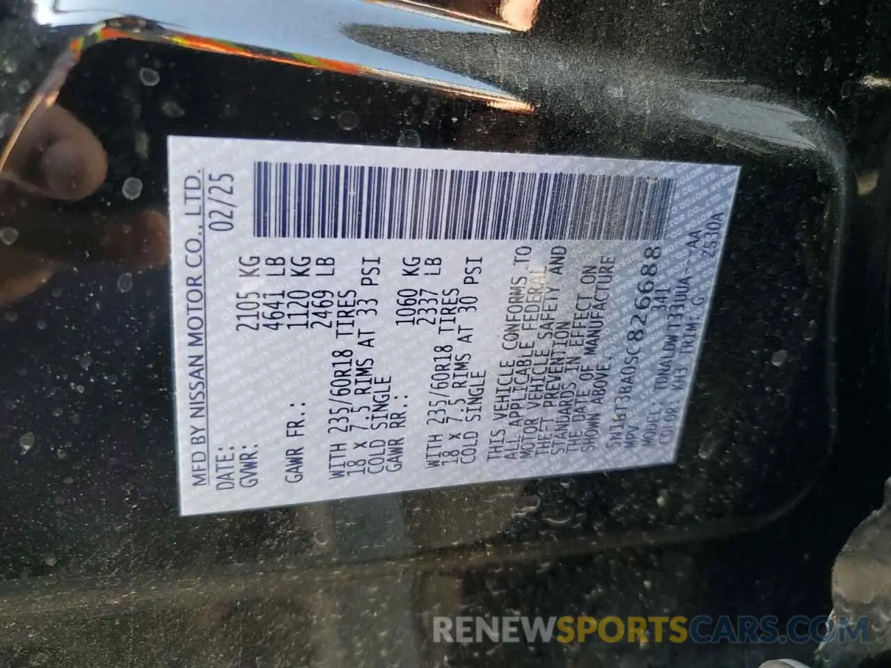 13 Фотография поврежденного автомобиля 5N1BT3BA0SC826688 NISSAN ROGUE 2025