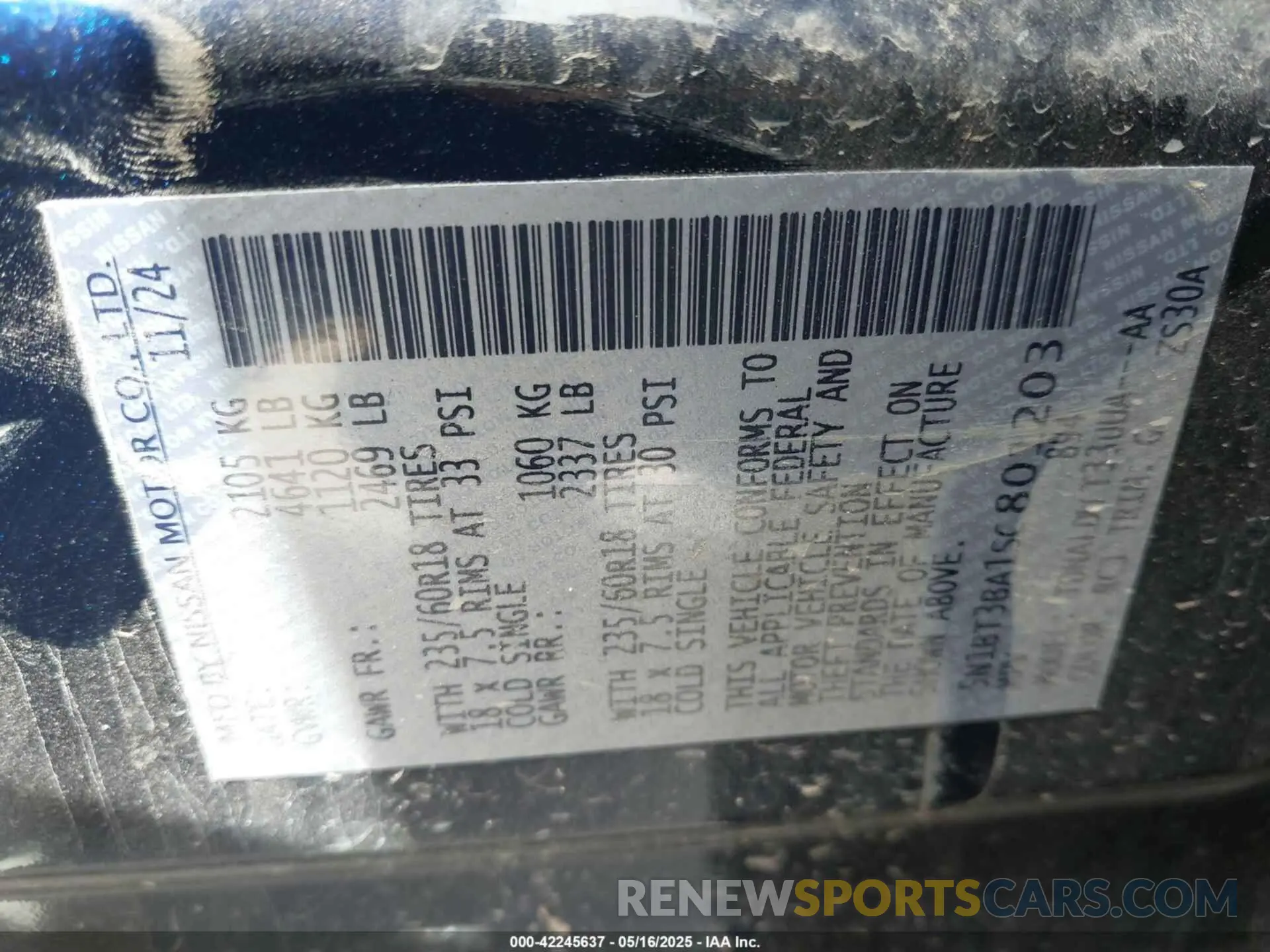 9 Фотография поврежденного автомобиля 5N1BT3BA1SC801203 NISSAN ROGUE 2025