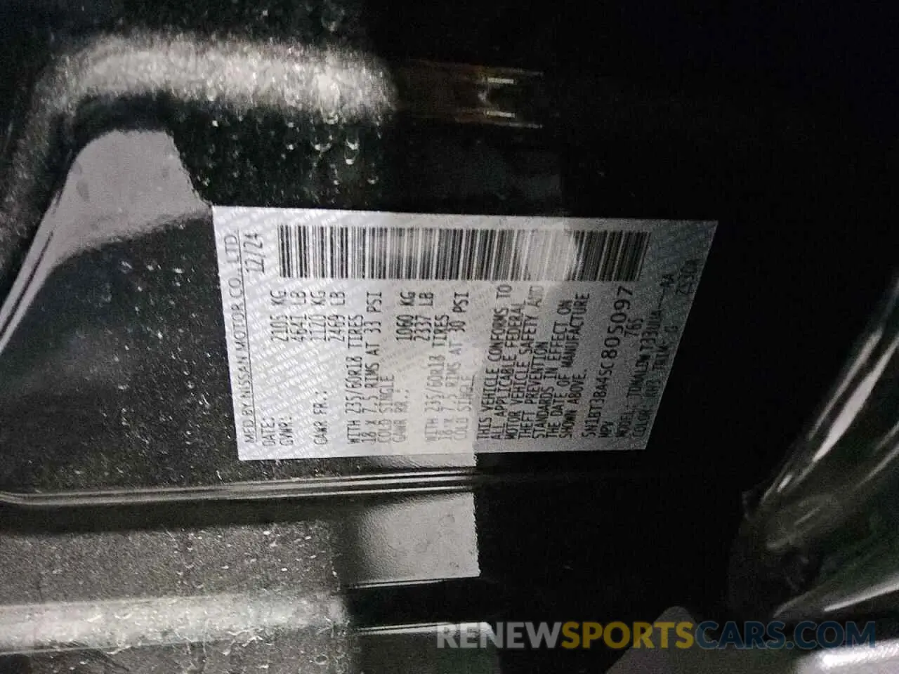 14 Photograph of a damaged car 5N1BT3BA4SC805097 NISSAN ROGUE 2025