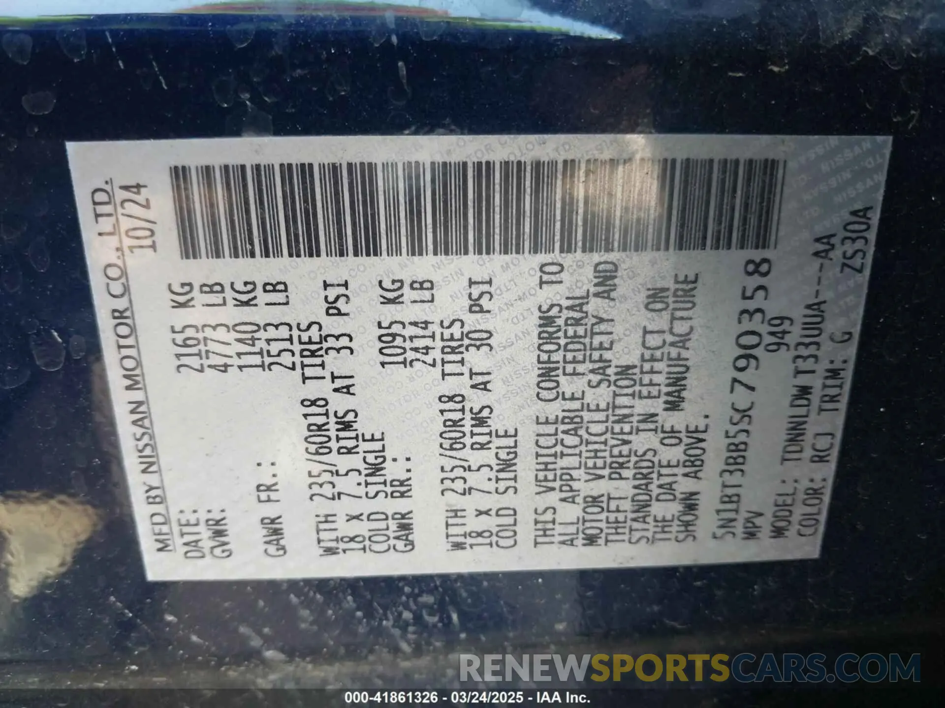 9 Photograph of a damaged car 5N1BT3BB5SC790358 NISSAN ROGUE 2025