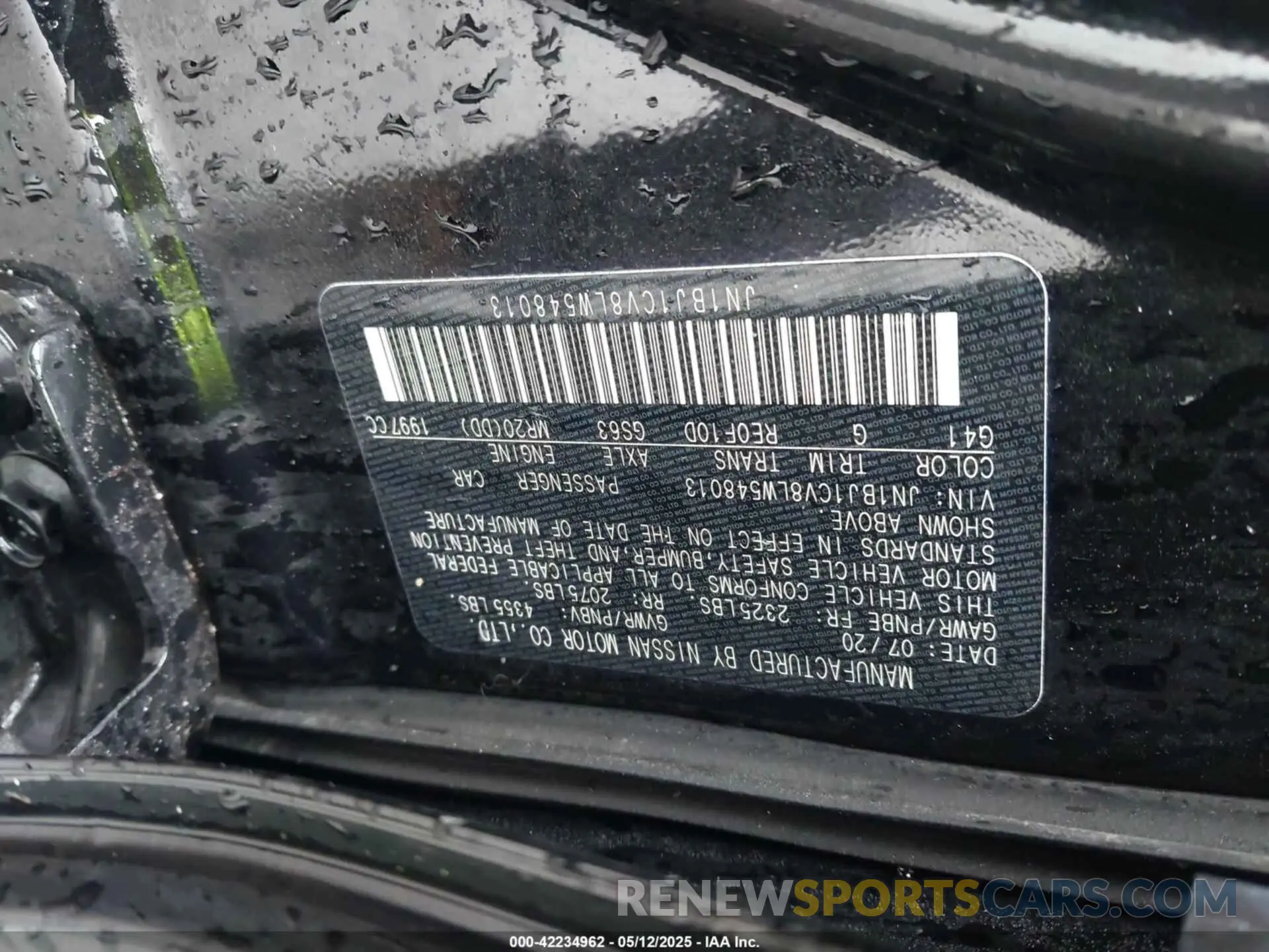 9 Photograph of a damaged car JN1BJ1CV8LW548013 NISSAN ROGUE SPORT 2020