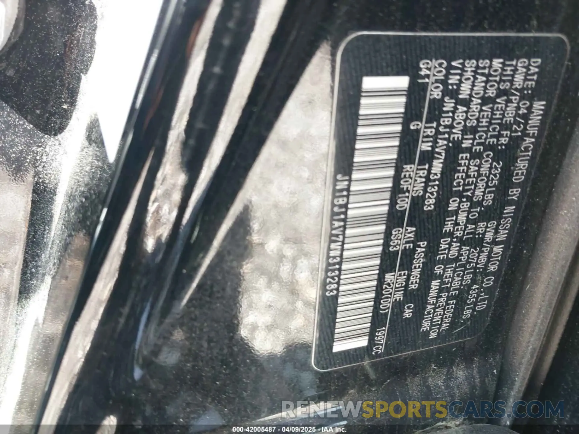 9 Photograph of a damaged car JN1BJ1AV7MW313283 NISSAN ROGUE SPORT 2021