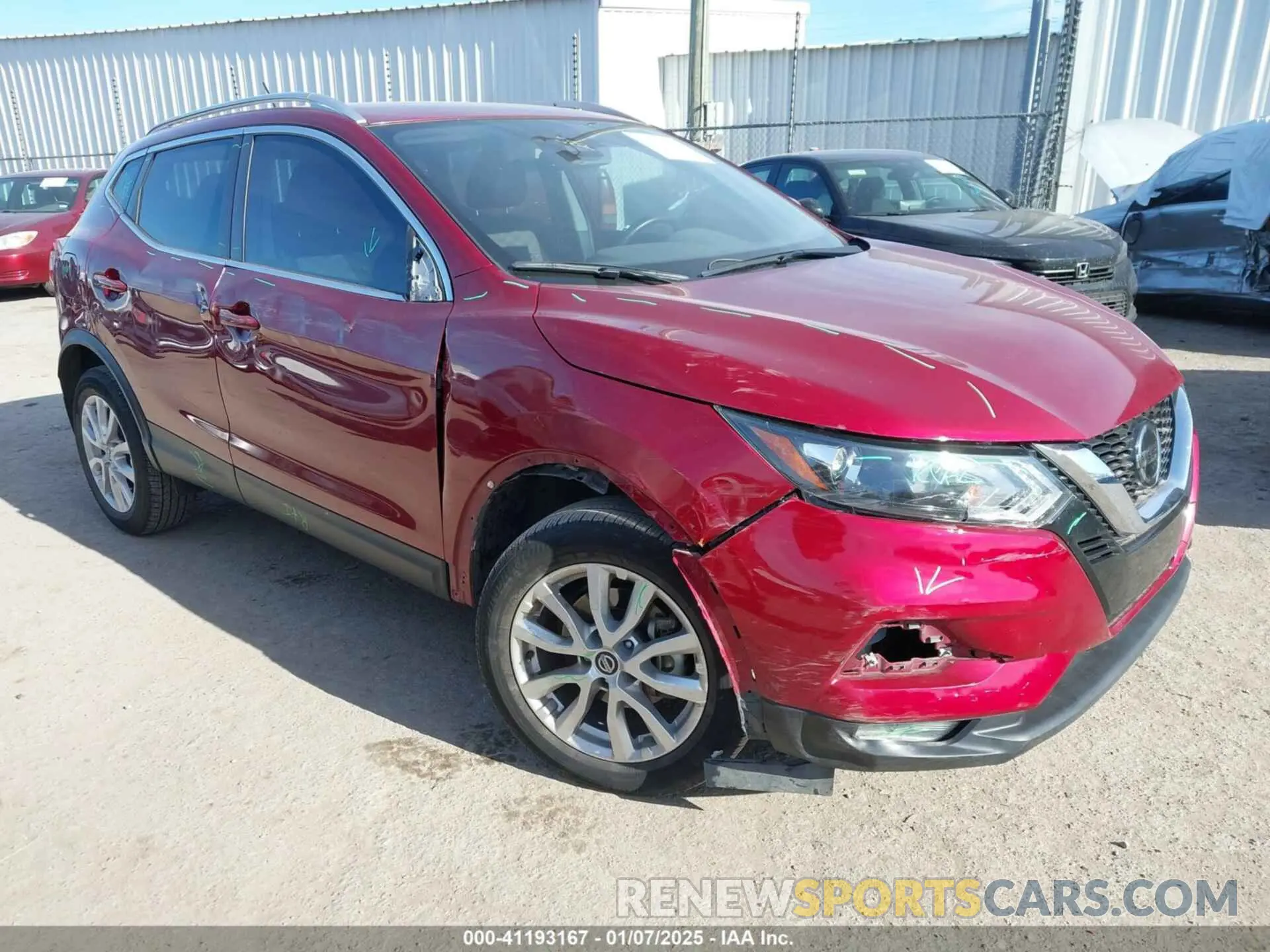 1 Photograph of a damaged car JN1BJ1BV2MW320026 NISSAN ROGUE SPORT 2021