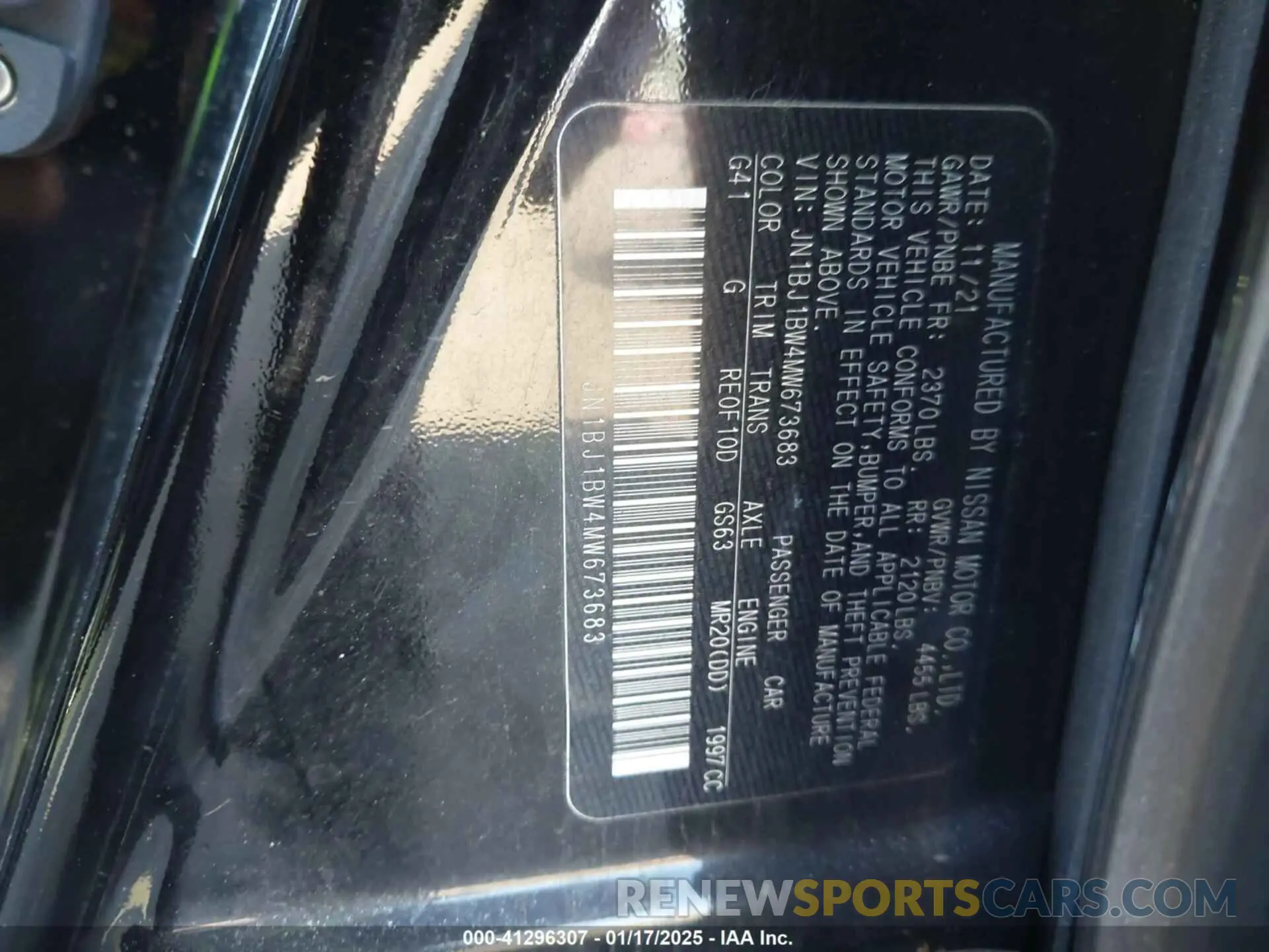 9 Photograph of a damaged car JN1BJ1BW4MW673683 NISSAN ROGUE SPORT 2021