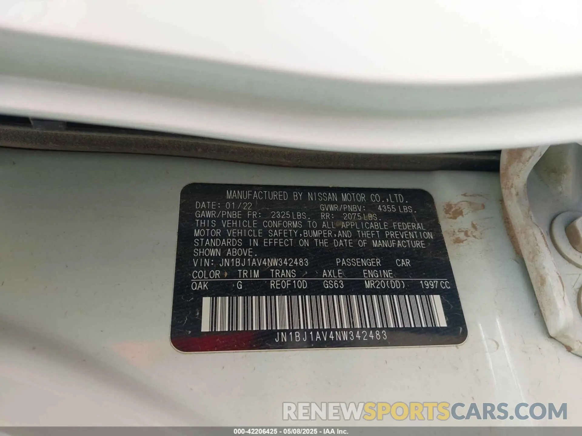 9 Фотография поврежденного автомобиля JN1BJ1AV4NW342483 NISSAN ROGUE SPORT 2022