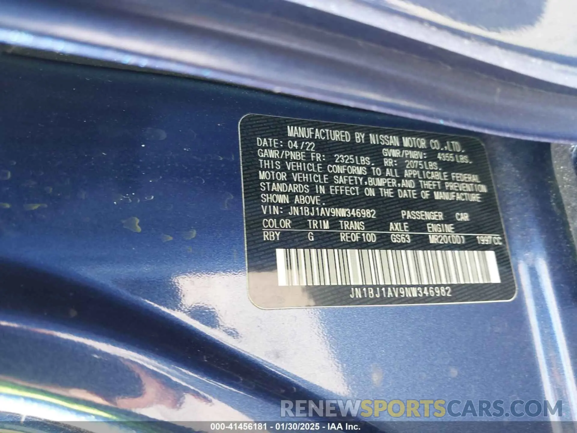 9 Фотография поврежденного автомобиля JN1BJ1AV9NW346982 NISSAN ROGUE SPORT 2022
