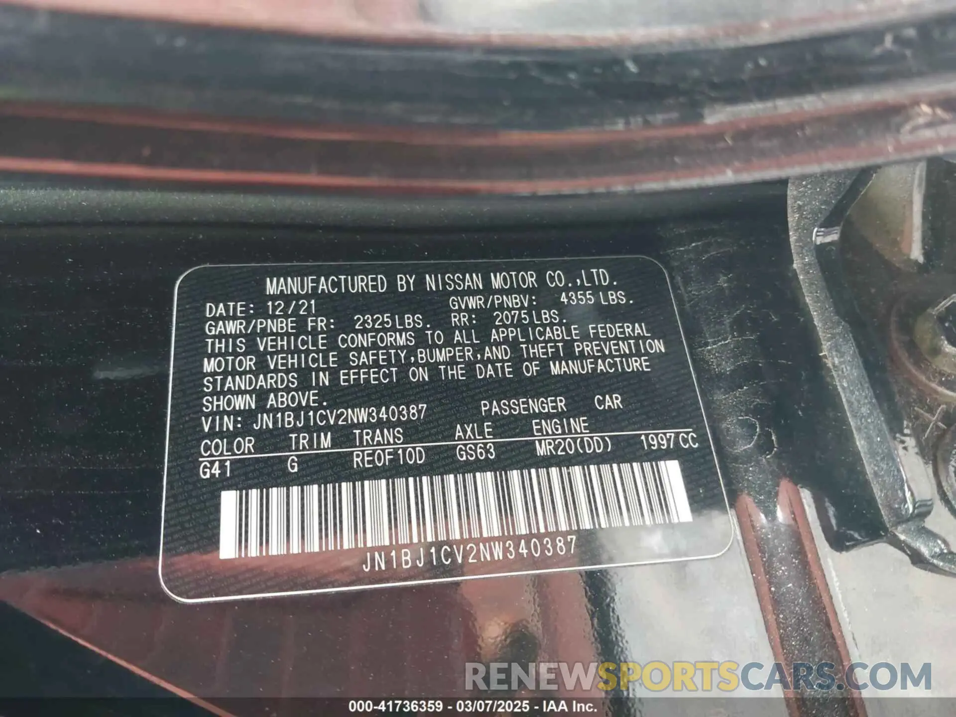 9 Фотография поврежденного автомобиля JN1BJ1CV2NW340387 NISSAN ROGUE SPORT 2022
