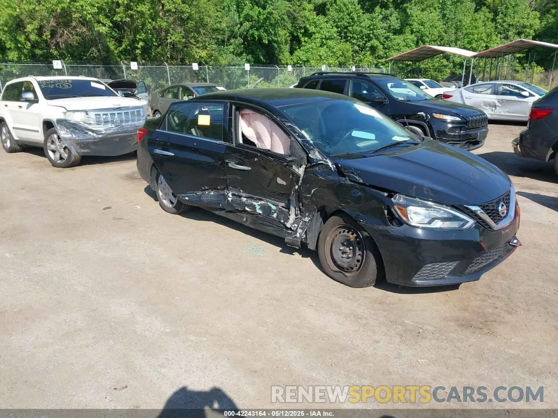 1 Photograph of a damaged car 3N1AB7AP0KY265645 NISSAN SENTRA 2019
