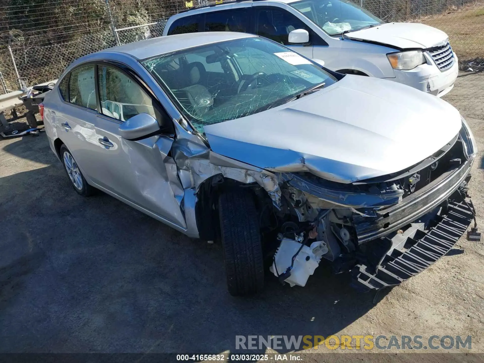 1 Photograph of a damaged car 3N1AB7AP0KY317033 NISSAN SENTRA 2019