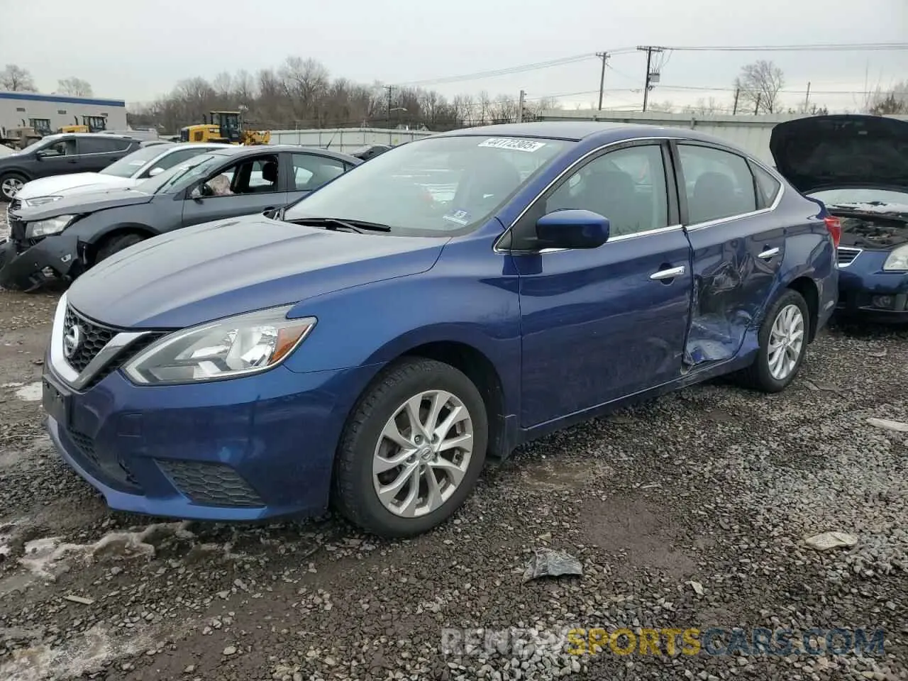 1 Photograph of a damaged car 3N1AB7AP0KY334754 NISSAN SENTRA 2019