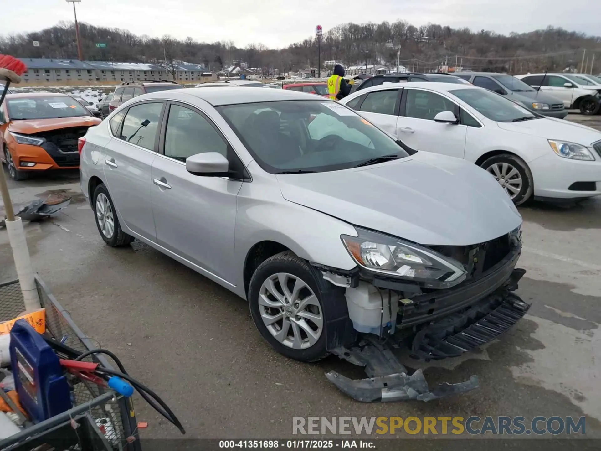 1 Photograph of a damaged car 3N1AB7AP0KY417875 NISSAN SENTRA 2019