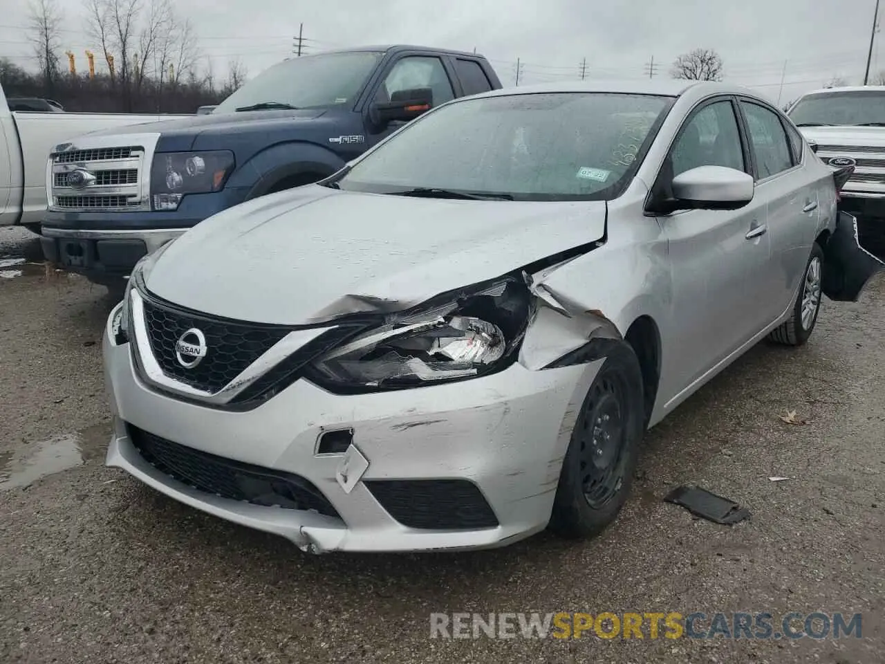 1 Photograph of a damaged car 3N1AB7AP1KY375409 NISSAN SENTRA 2019