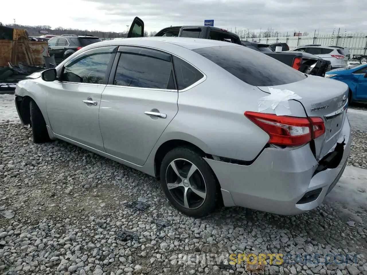 2 Photograph of a damaged car 3N1AB7AP2KY212140 NISSAN SENTRA 2019