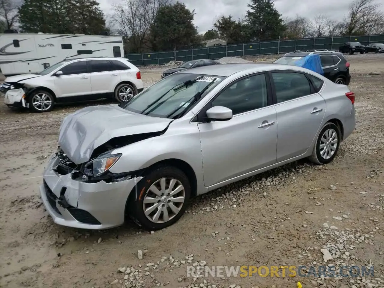1 Photograph of a damaged car 3N1AB7AP2KY352902 NISSAN SENTRA 2019