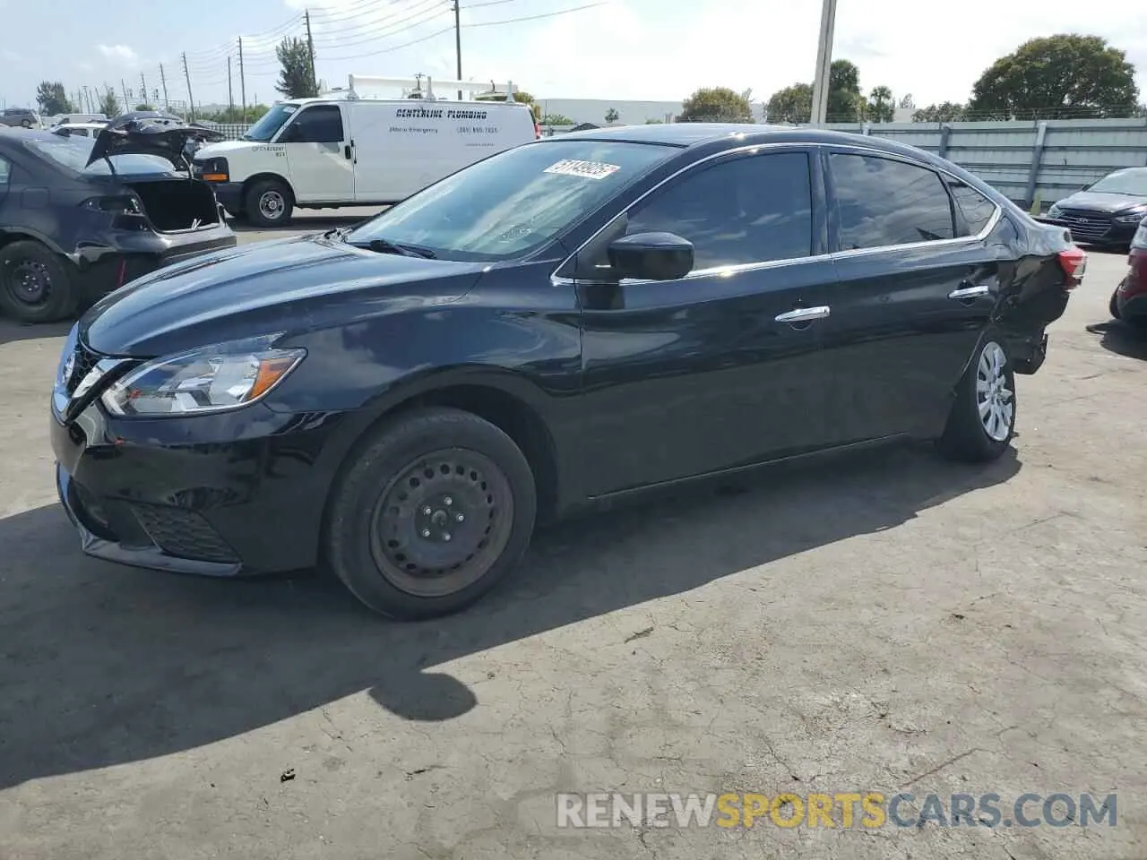1 Photograph of a damaged car 3N1AB7AP2KY355864 NISSAN SENTRA 2019