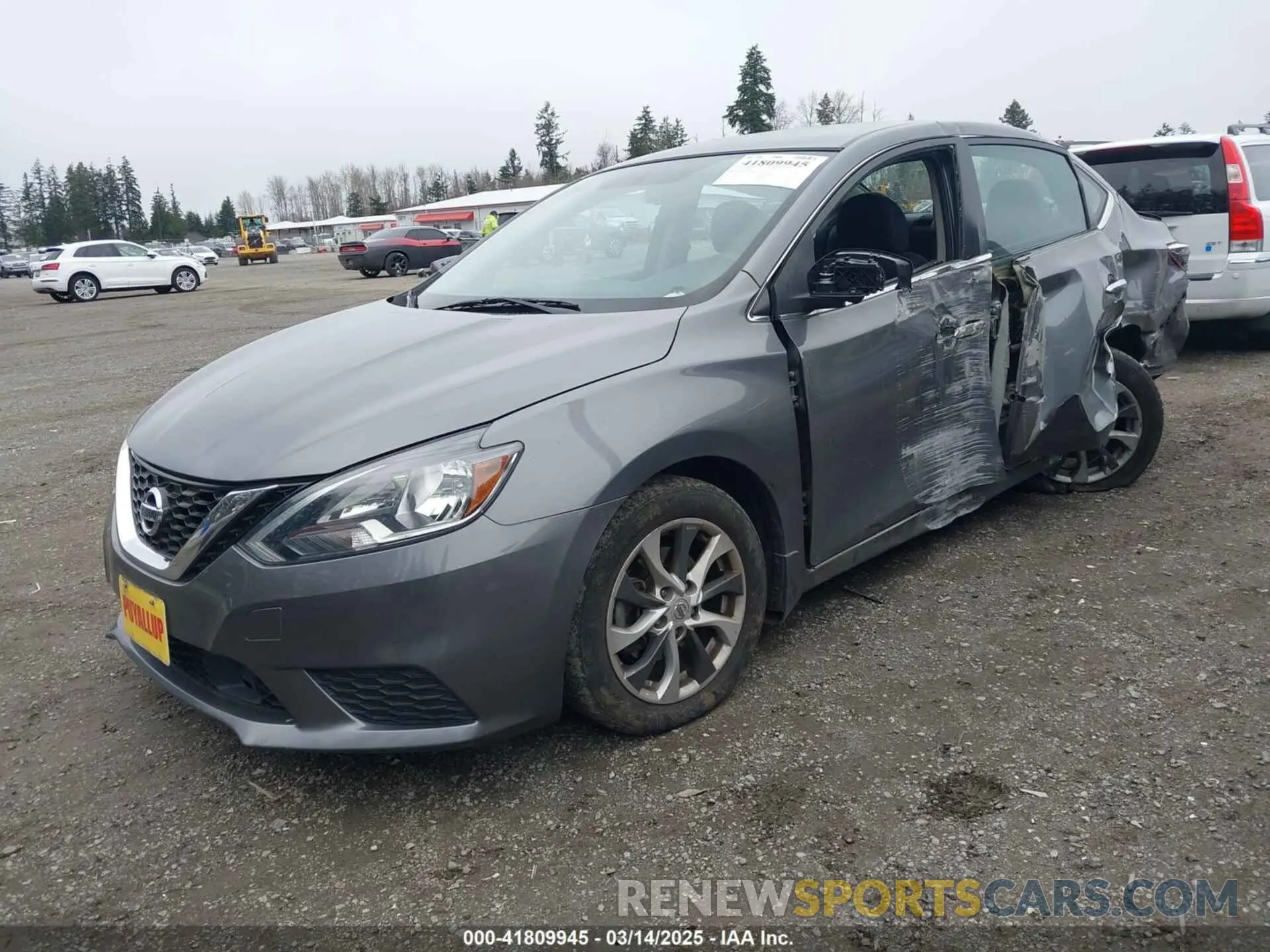 2 Photograph of a damaged car 3N1AB7AP3KL607683 NISSAN SENTRA 2019