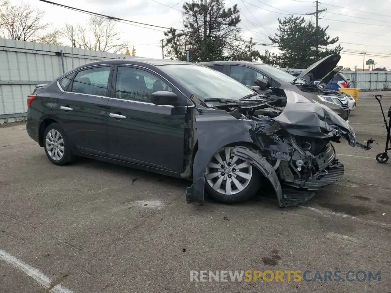 4 Photograph of a damaged car 3N1AB7AP3KY251612 NISSAN SENTRA 2019