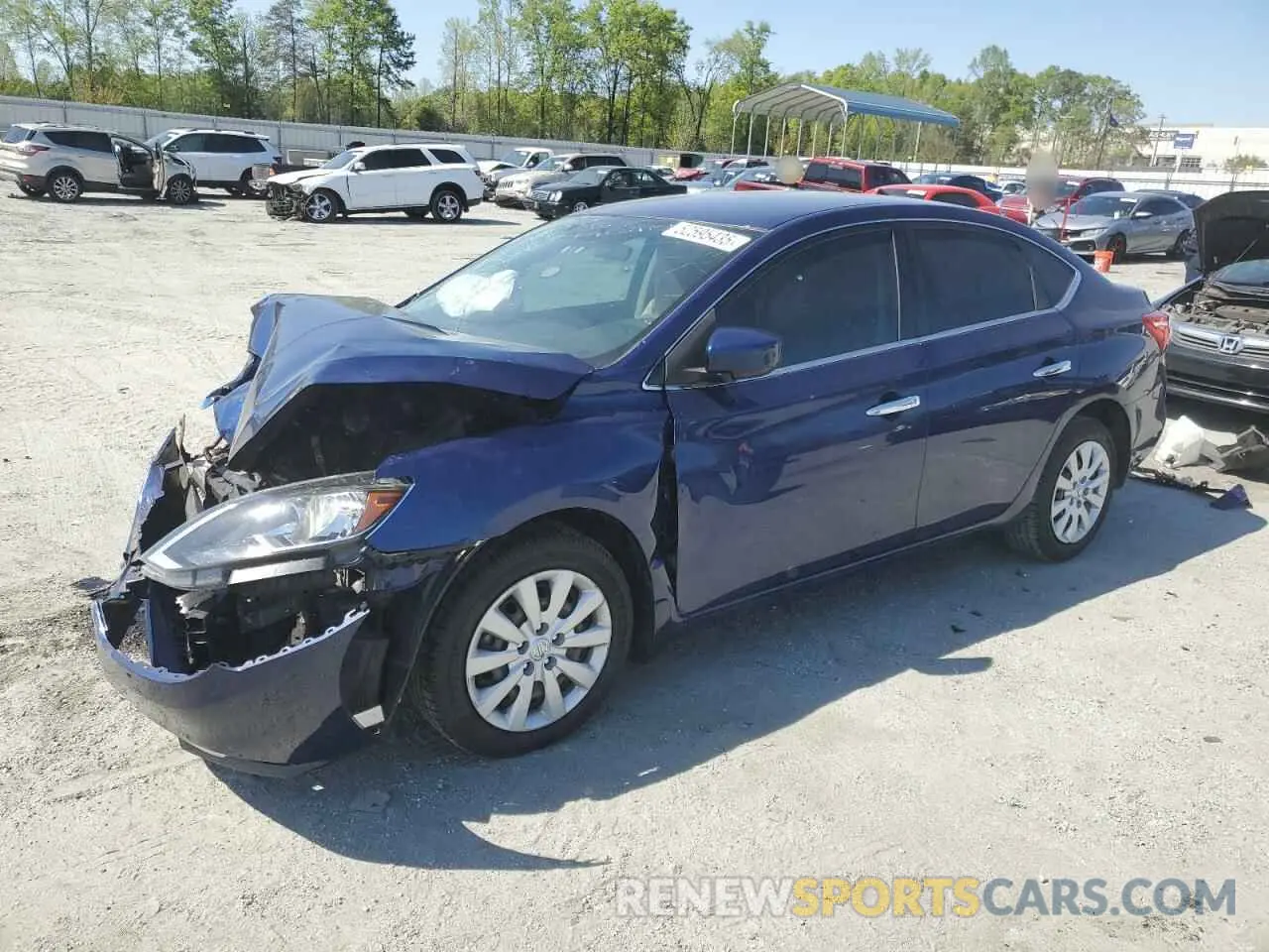 1 Photograph of a damaged car 3N1AB7AP4KY258780 NISSAN SENTRA 2019