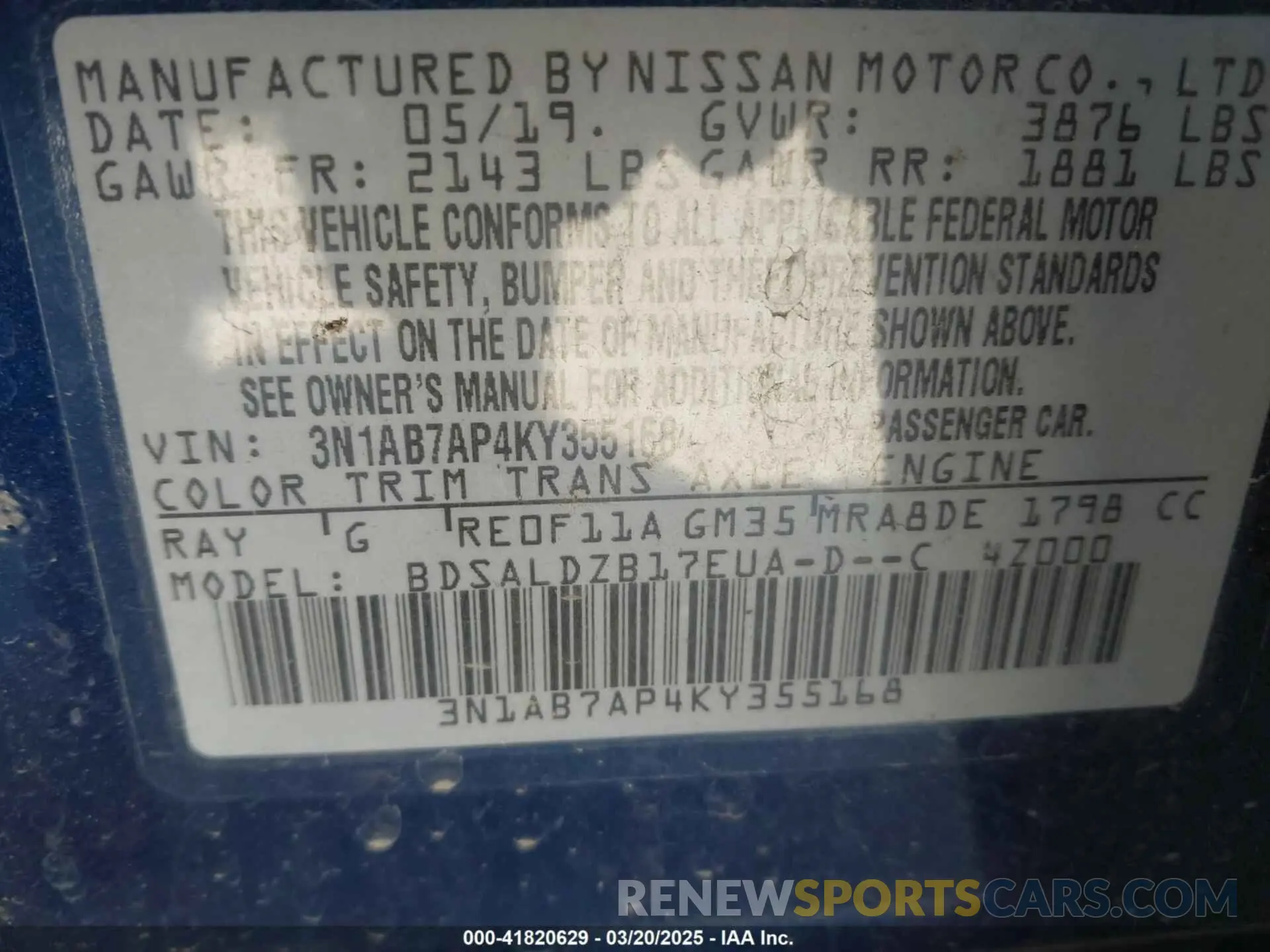 9 Photograph of a damaged car 3N1AB7AP4KY355168 NISSAN SENTRA 2019