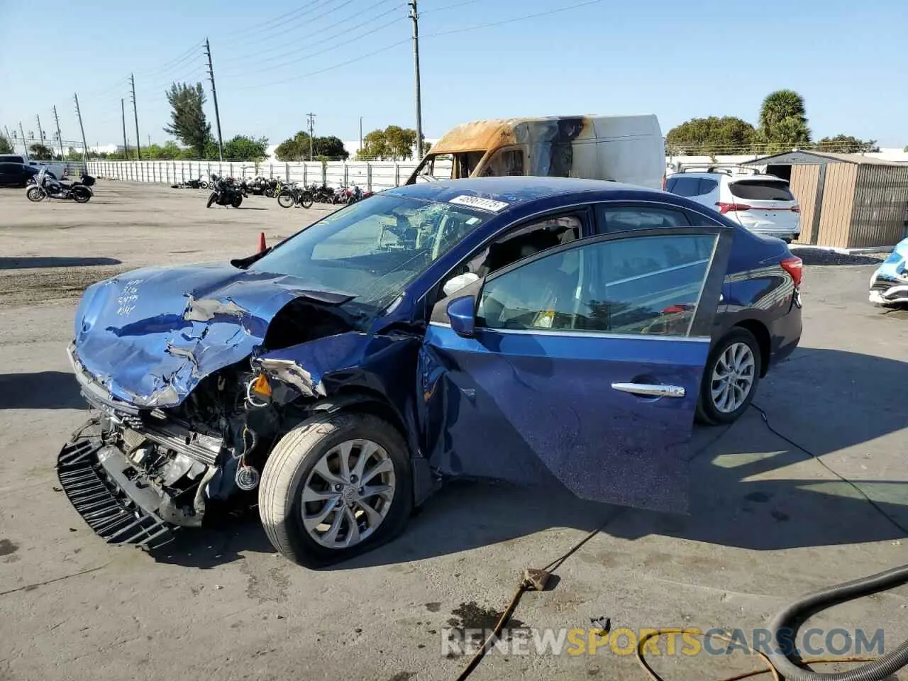 1 Photograph of a damaged car 3N1AB7AP5KY309395 NISSAN SENTRA 2019