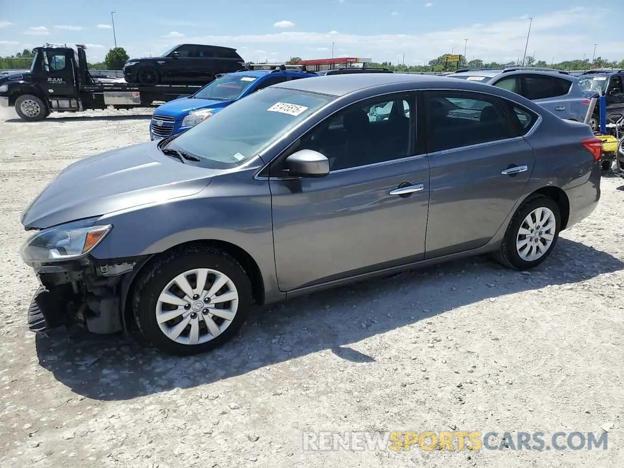 1 Photograph of a damaged car 3N1AB7AP6KY263513 NISSAN SENTRA 2019