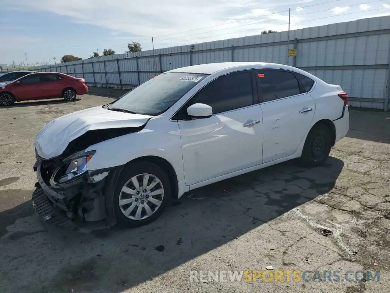 1 Photograph of a damaged car 3N1AB7AP6KY452596 NISSAN SENTRA 2019