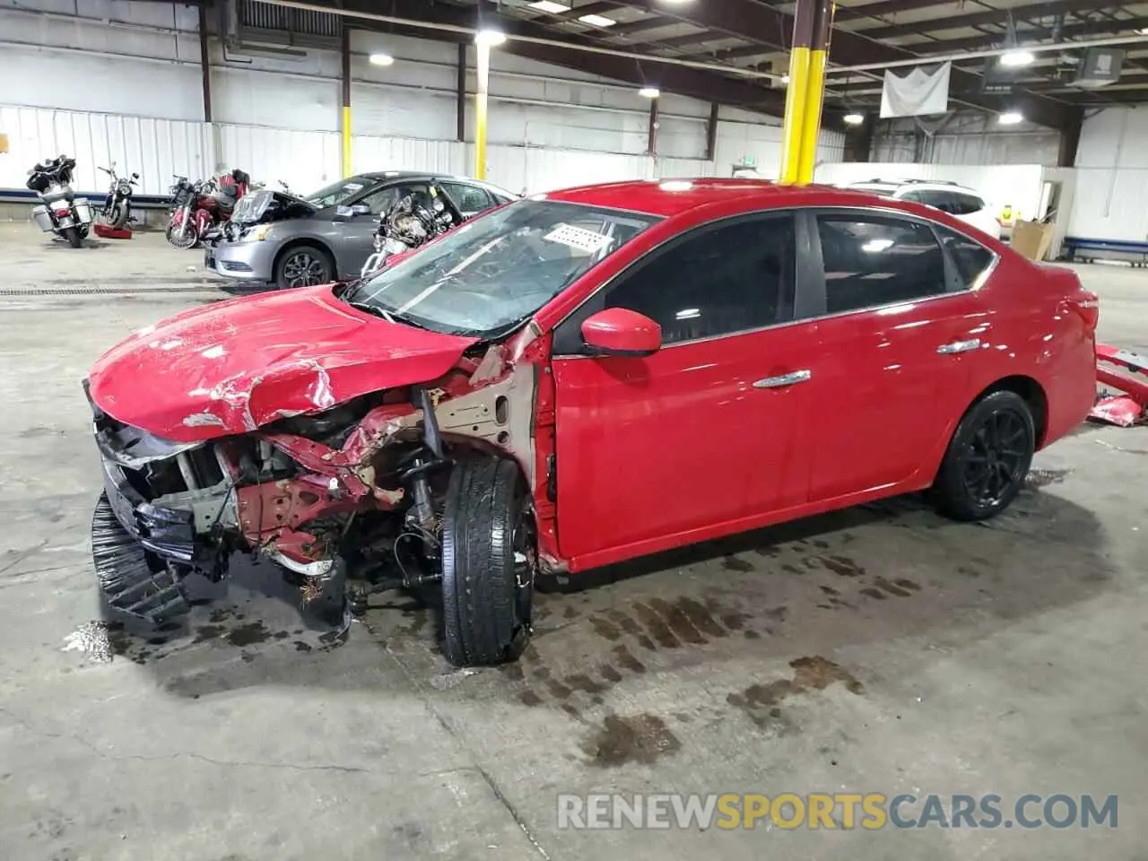 1 Photograph of a damaged car 3N1AB7AP7KL606116 NISSAN SENTRA 2019