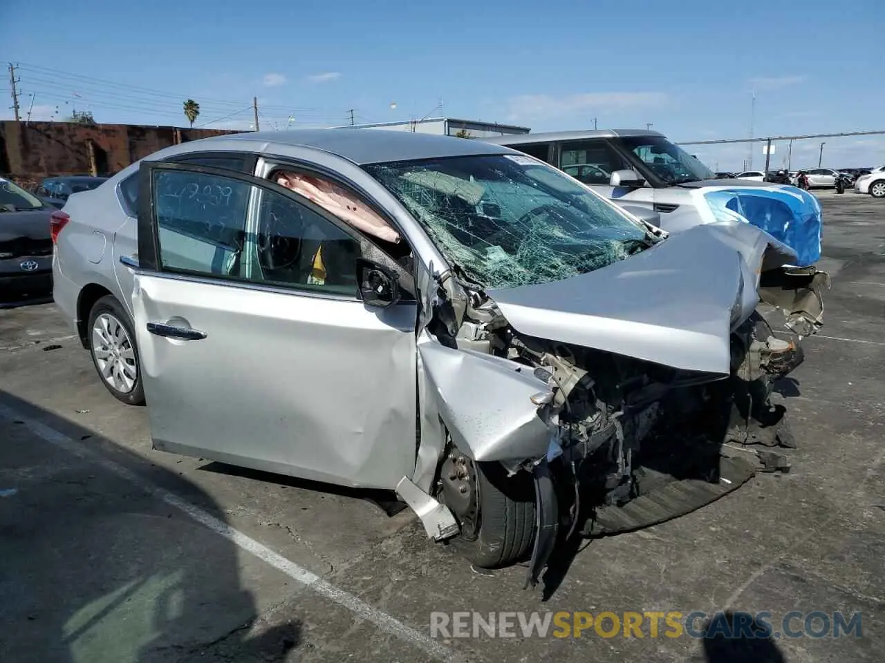4 Photograph of a damaged car 3N1AB7AP7KY252875 NISSAN SENTRA 2019