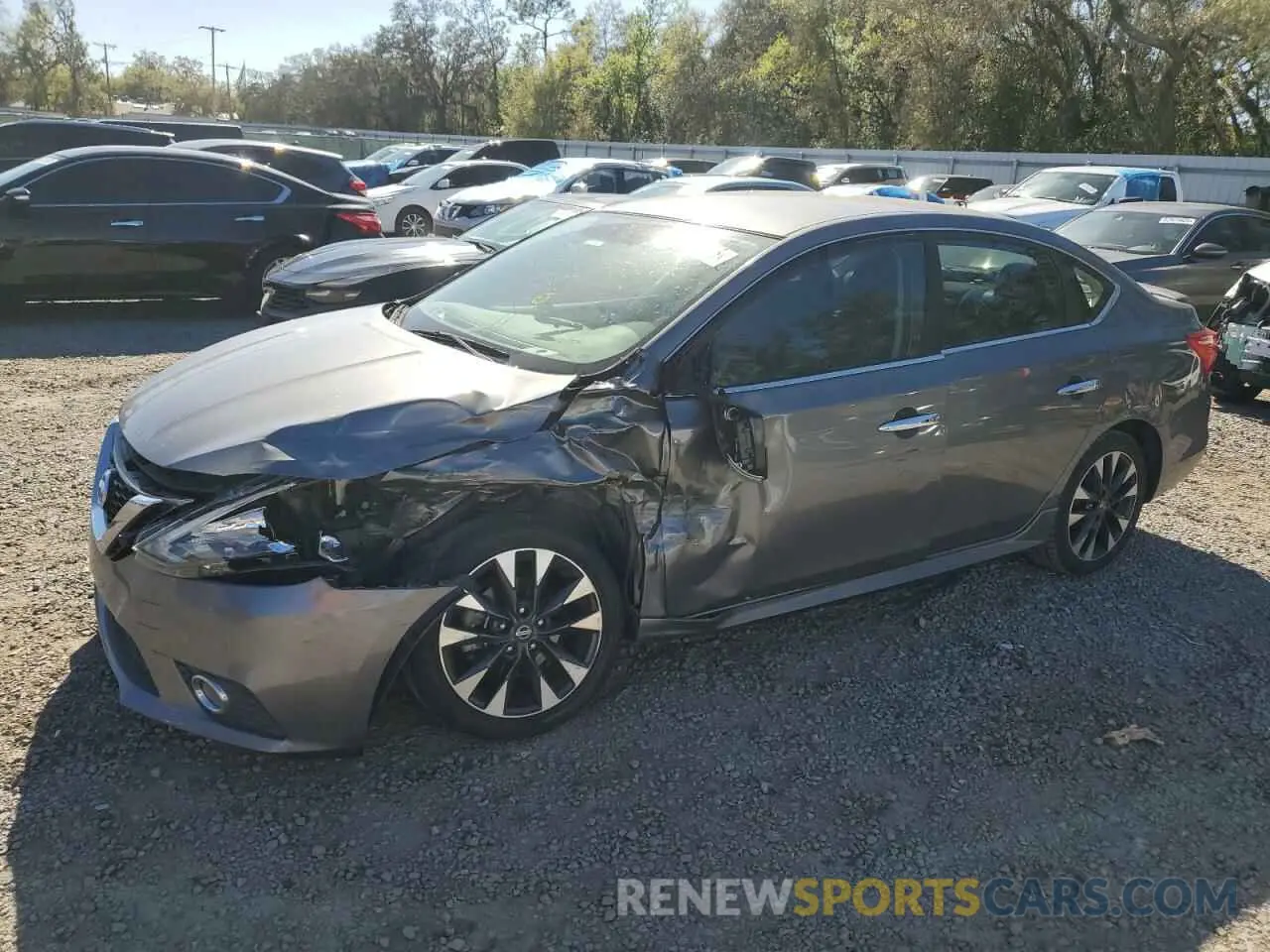 1 Photograph of a damaged car 3N1AB7AP7KY280496 NISSAN SENTRA 2019