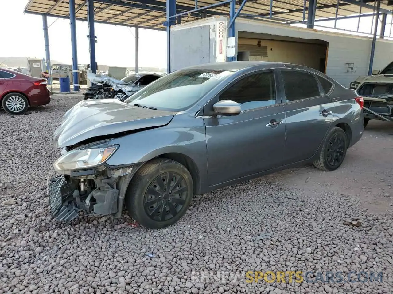 1 Photograph of a damaged car 3N1AB7AP7KY376337 NISSAN SENTRA 2019