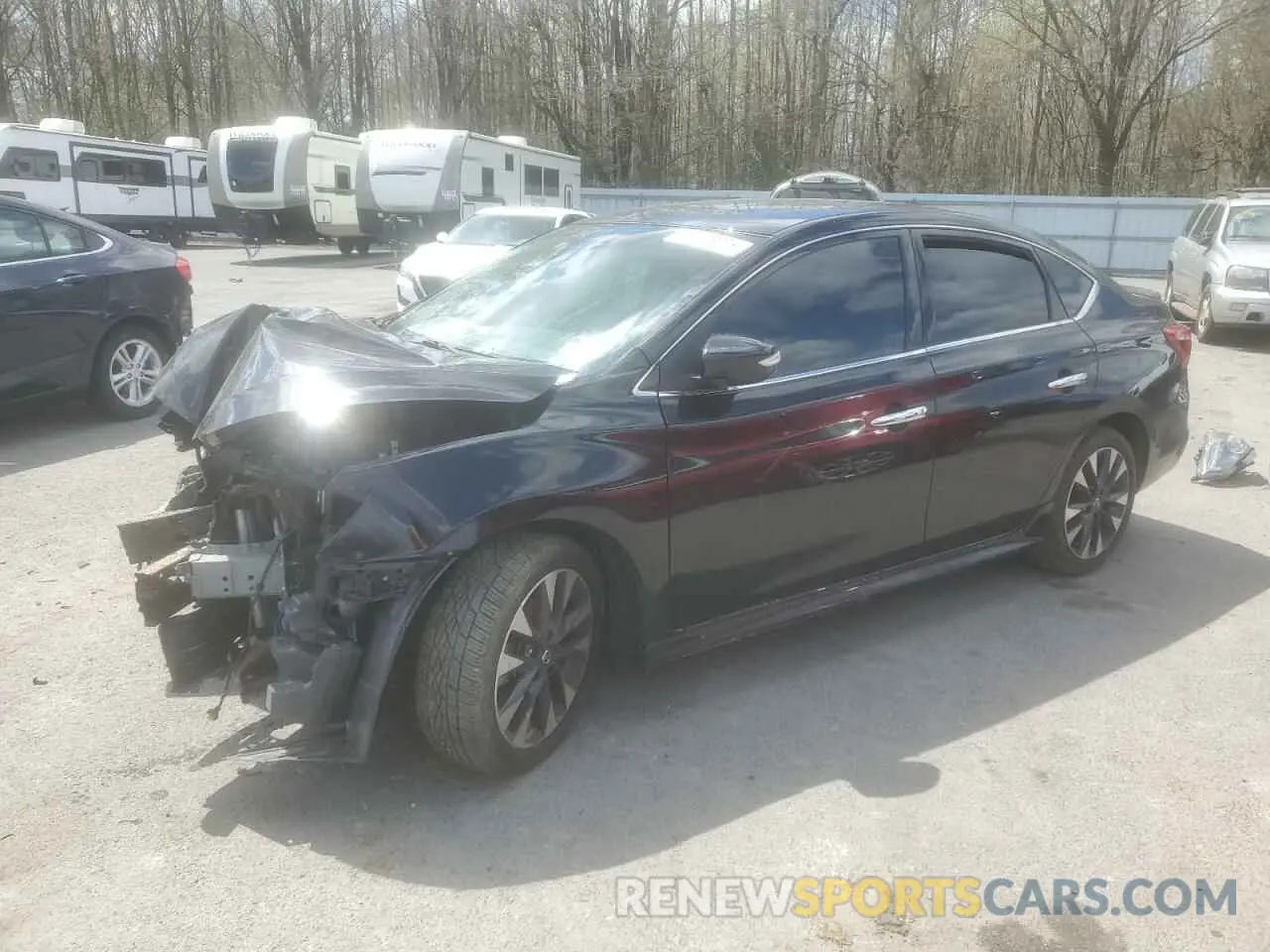1 Photograph of a damaged car 3N1AB7AP8KY255591 NISSAN SENTRA 2019