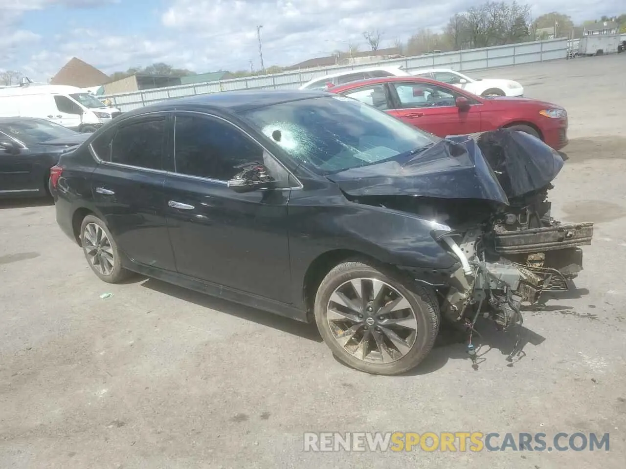 4 Photograph of a damaged car 3N1AB7AP8KY255591 NISSAN SENTRA 2019