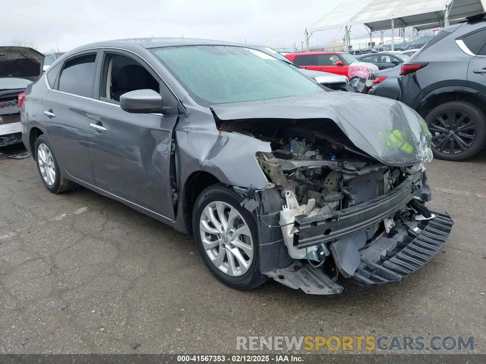 1 Photograph of a damaged car 3N1AB7AP8KY279972 NISSAN SENTRA 2019