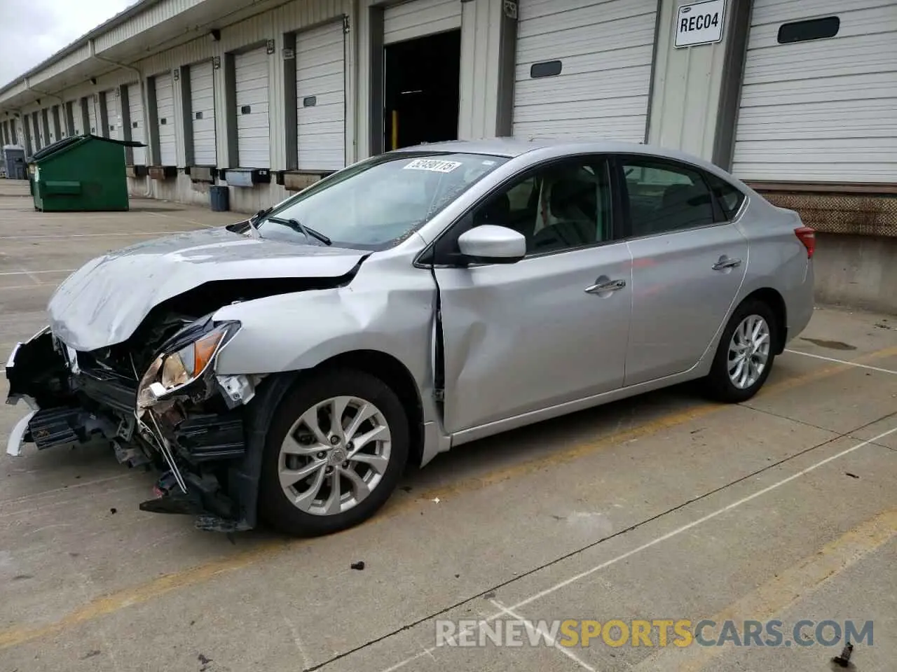 1 Photograph of a damaged car 3N1AB7AP8KY291572 NISSAN SENTRA 2019