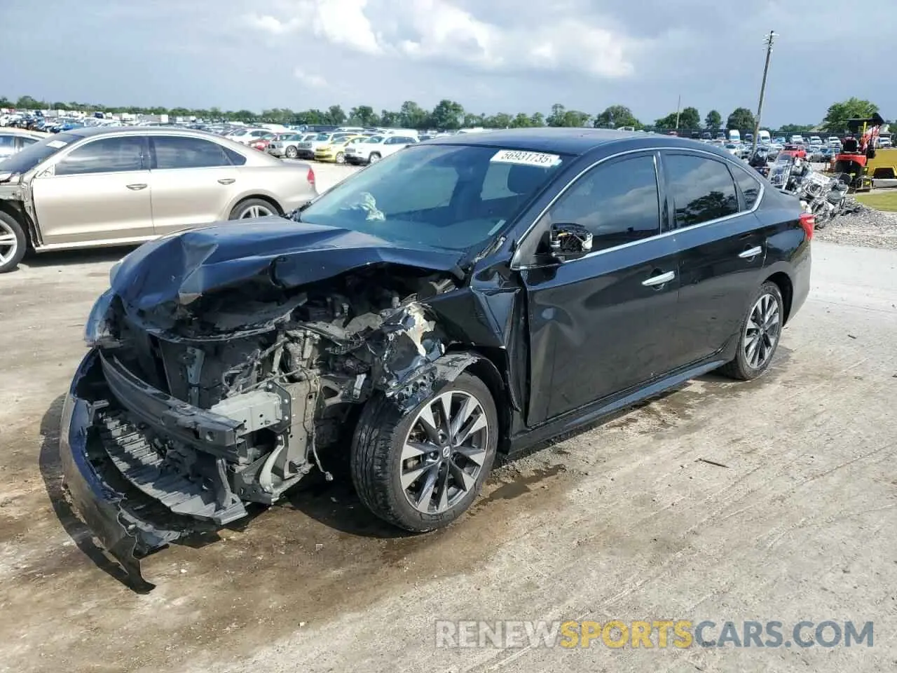 1 Photograph of a damaged car 3N1AB7AP8KY302893 NISSAN SENTRA 2019