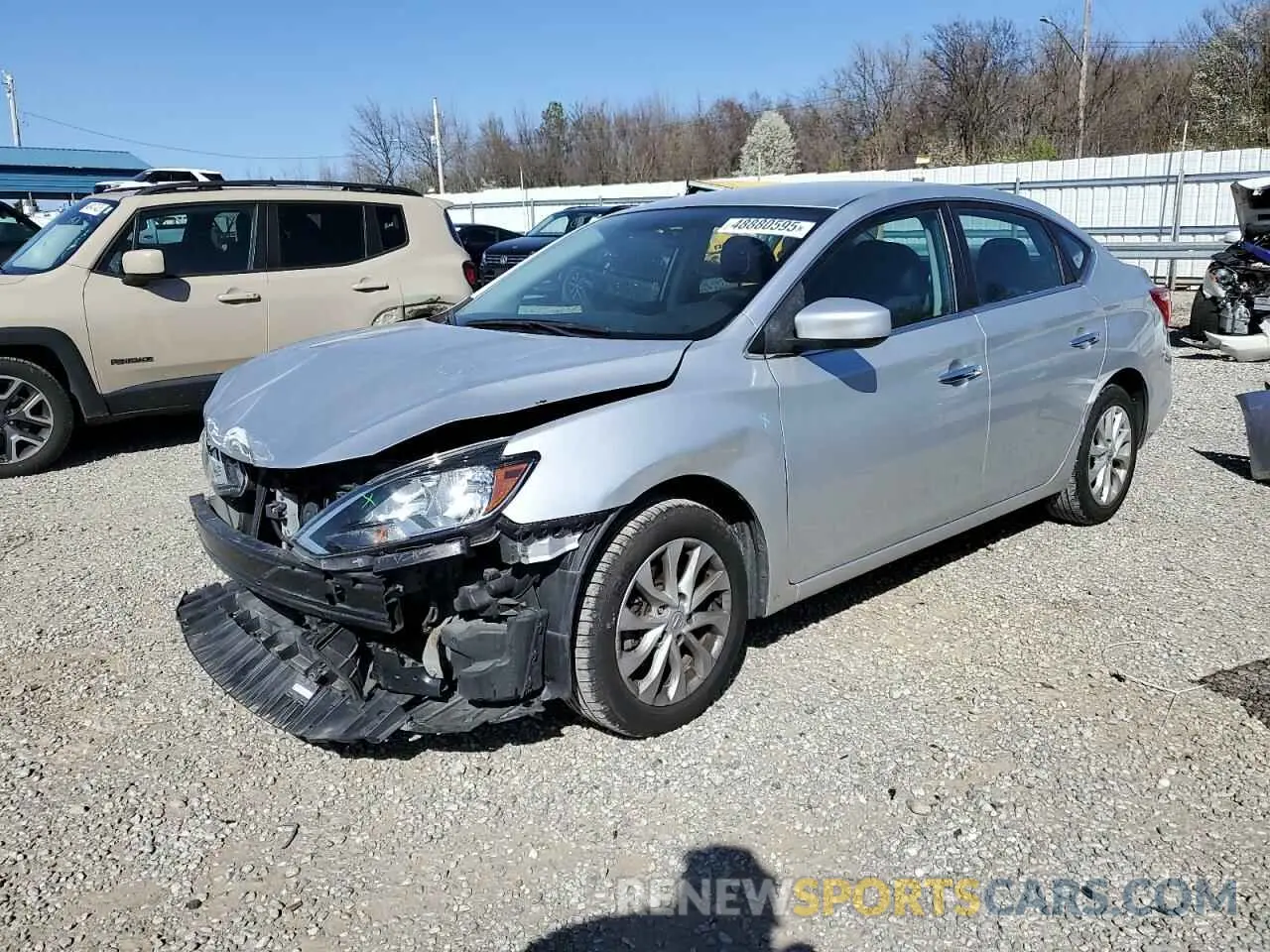 1 Photograph of a damaged car 3N1AB7AP8KY326935 NISSAN SENTRA 2019