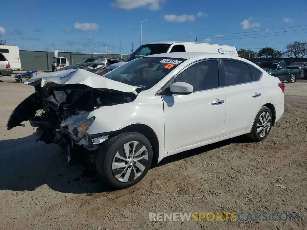 1 Photograph of a damaged car 3N1AB7AP8KY334811 NISSAN SENTRA 2019