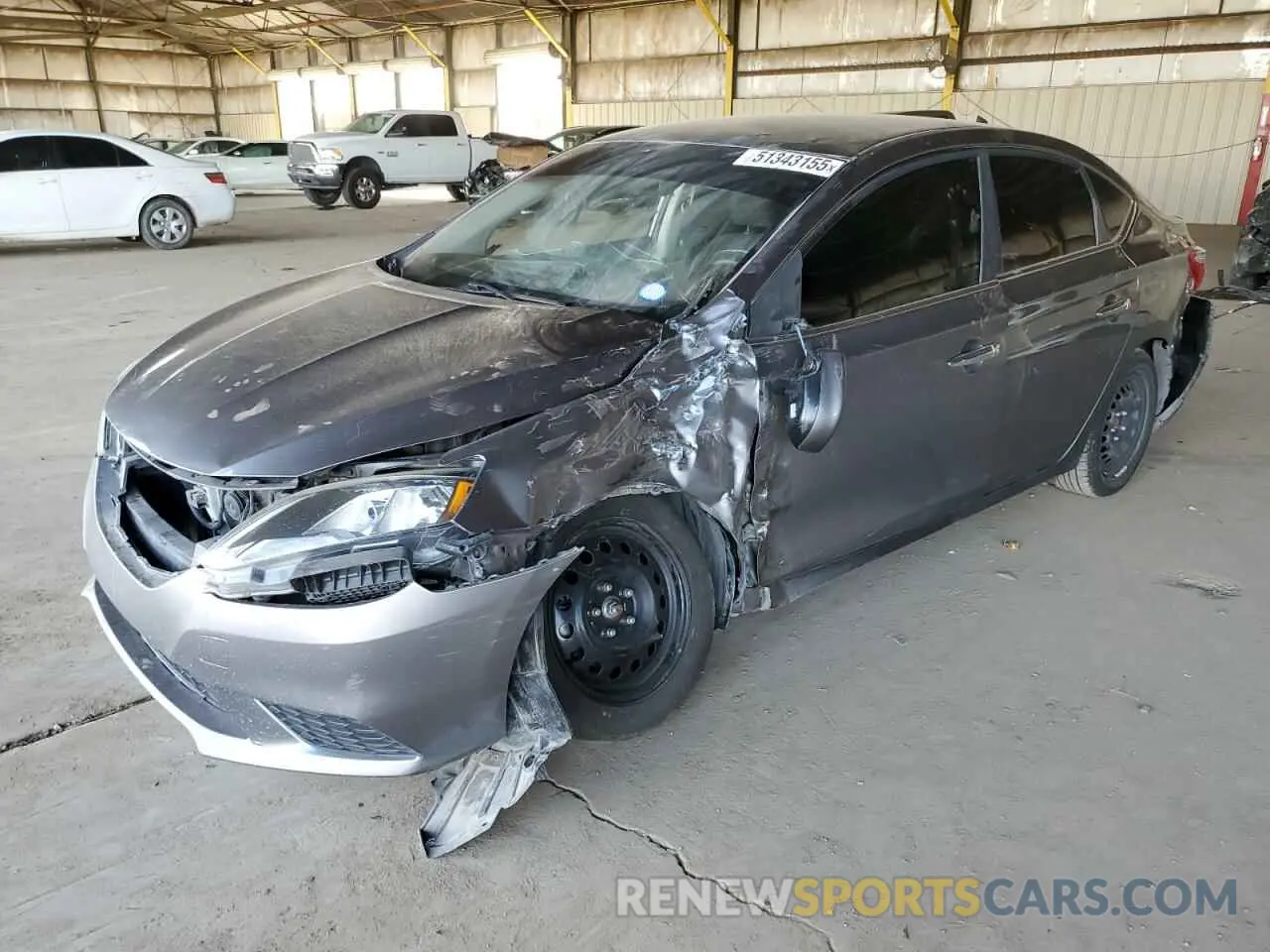 1 Photograph of a damaged car 3N1AB7AP8KY430020 NISSAN SENTRA 2019
