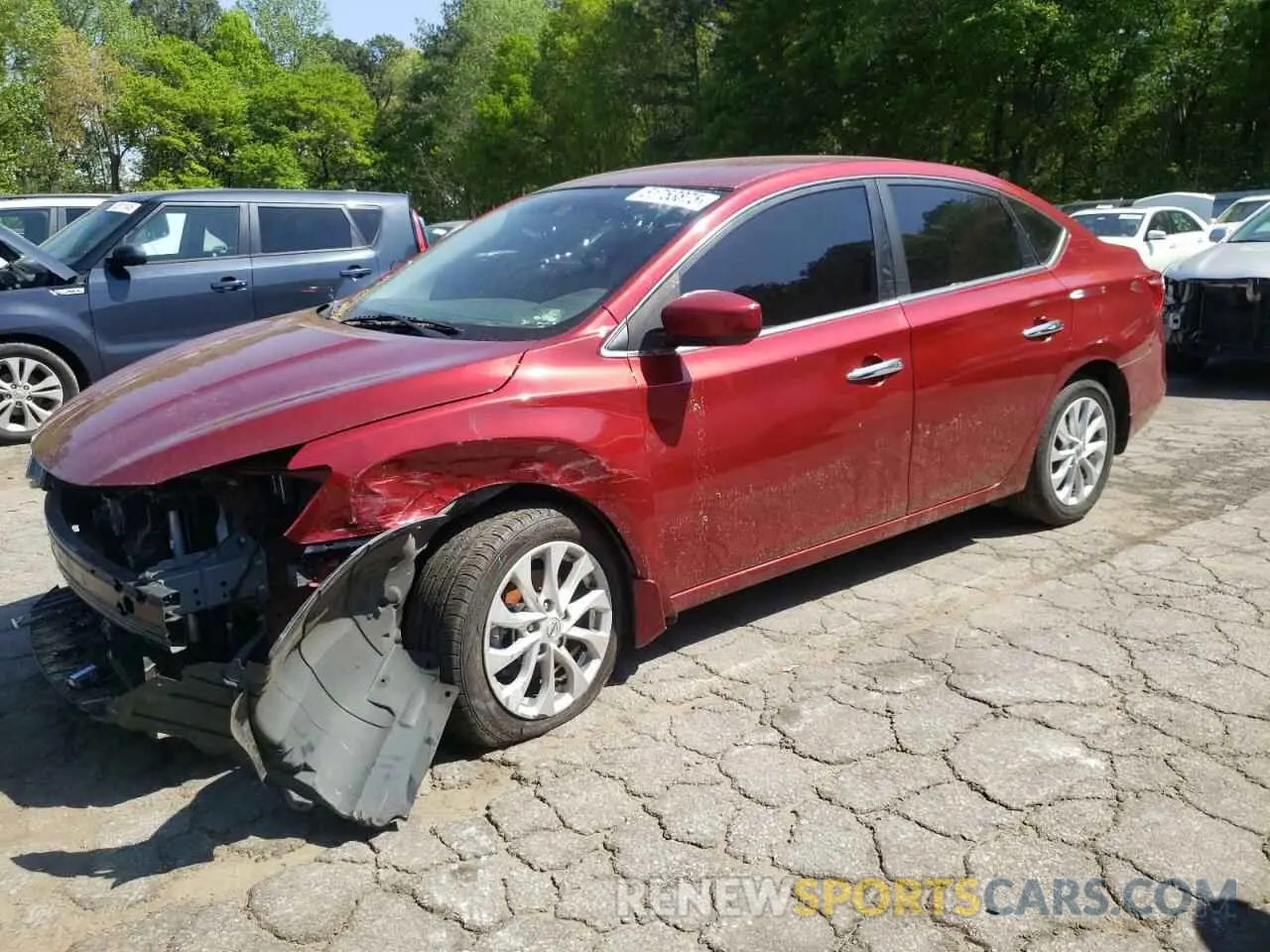 1 Photograph of a damaged car 3N1AB7AP8KY452891 NISSAN SENTRA 2019