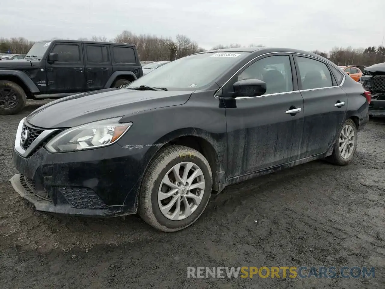1 Photograph of a damaged car 3N1AB7AP9KL607199 NISSAN SENTRA 2019