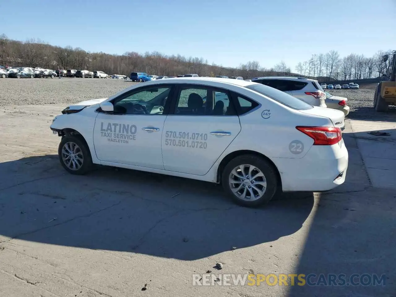 2 Photograph of a damaged car 3N1AB7AP9KL614153 NISSAN SENTRA 2019