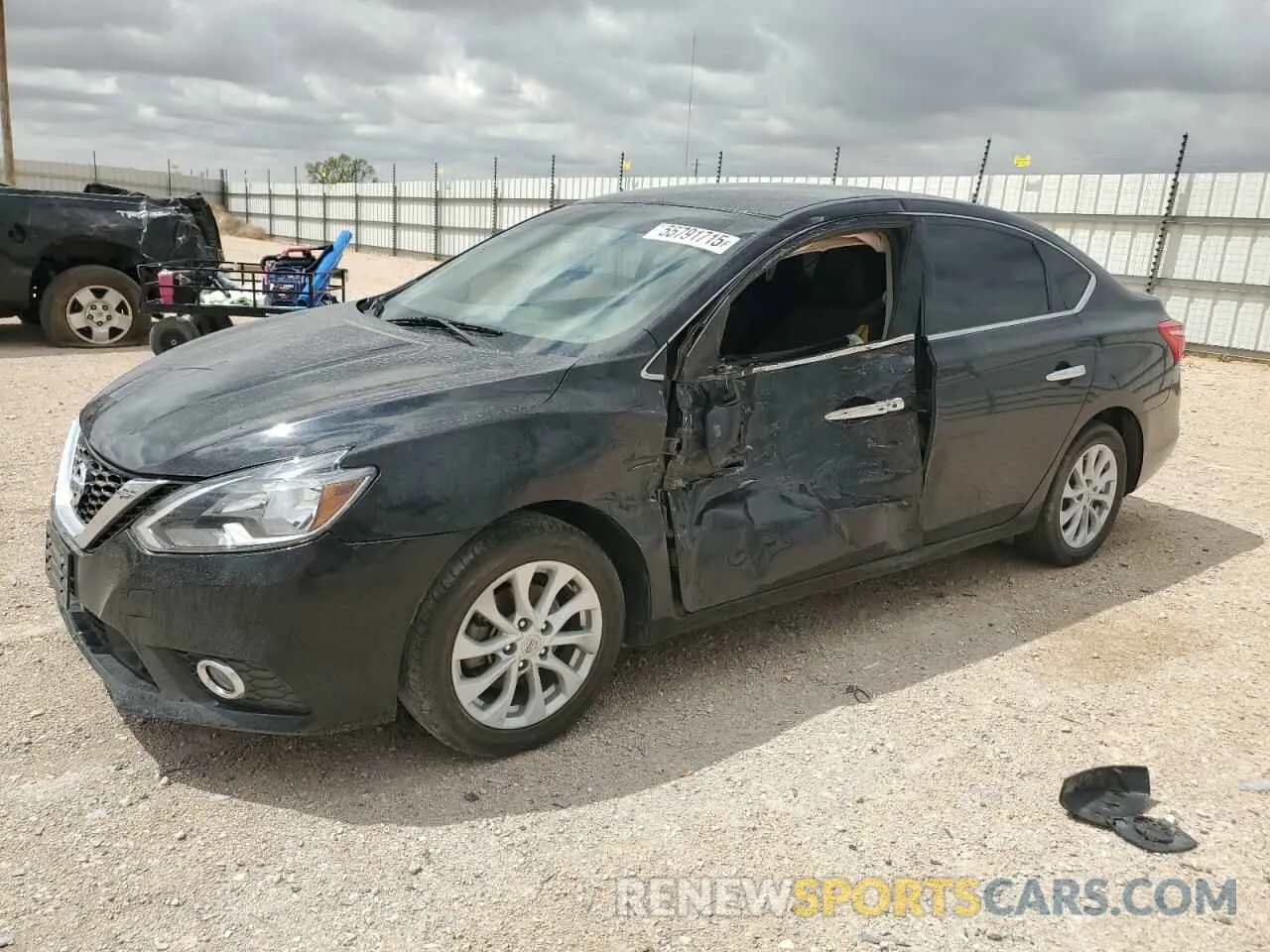 1 Photograph of a damaged car 3N1AB7AP9KY411928 NISSAN SENTRA 2019
