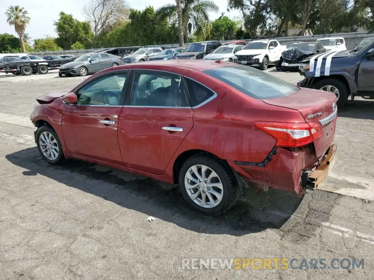 2 Photograph of a damaged car 3N1AB7APXKY297793 NISSAN SENTRA 2019