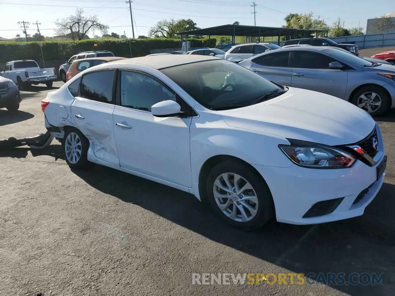 4 Photograph of a damaged car 3N1AB7APXKY349178 NISSAN SENTRA 2019