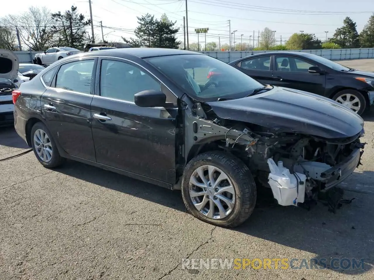 4 Photograph of a damaged car 3N1AB7APXKY405555 NISSAN SENTRA 2019