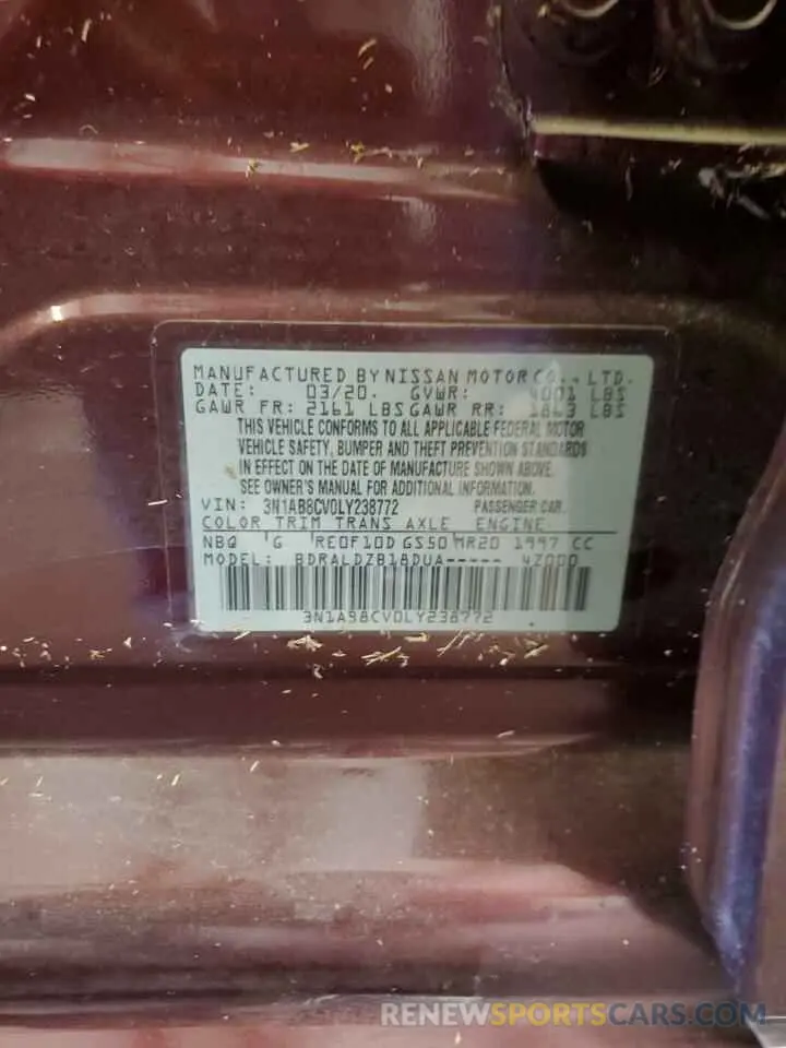 12 Фотография поврежденного автомобиля 3N1AB8CV0LY238772 NISSAN SENTRA 2020