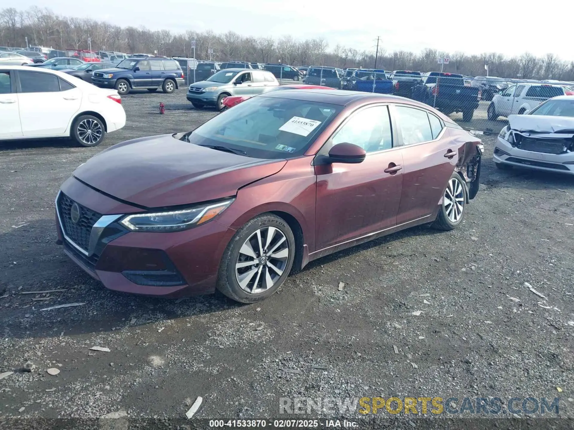 2 Photograph of a damaged car 3N1AB8CV3LY253041 NISSAN SENTRA 2020