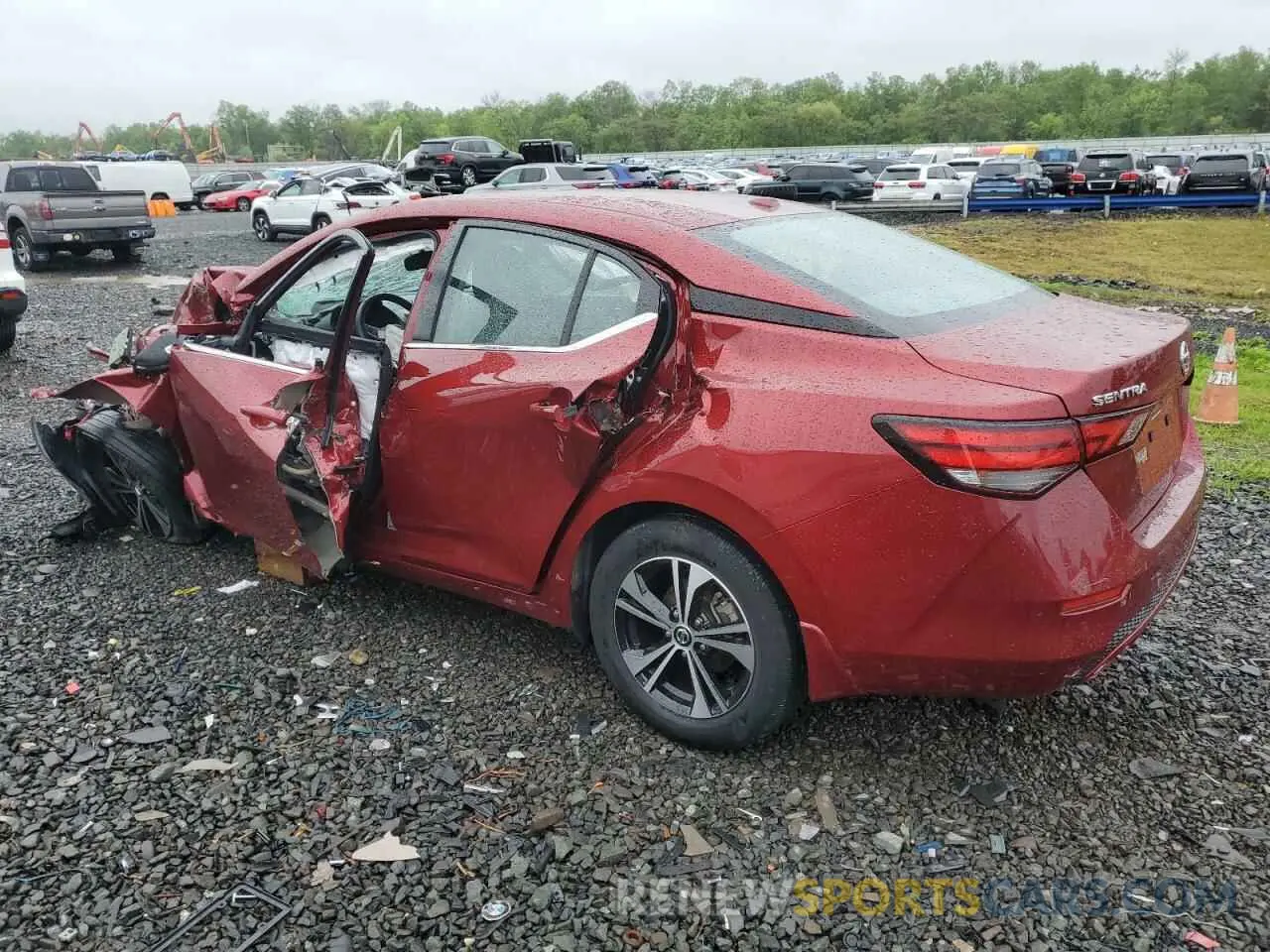 2 Photograph of a damaged car 3N1AB8CV5LY306502 NISSAN SENTRA 2020